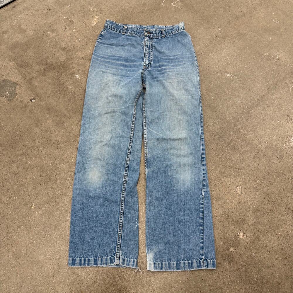 Vintage 80s Levi’s Plowboy Farmers Mechanics & Miners Jeans USA 29x28 Blue